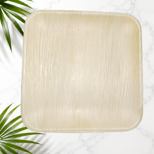 10 Inch Square Areca Plate